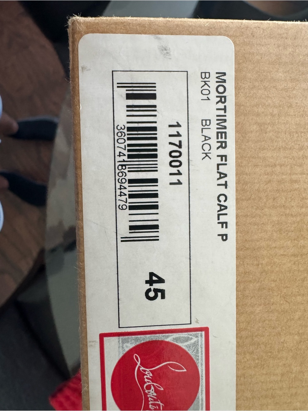 Christian Louboutin White Script Logo Sticker